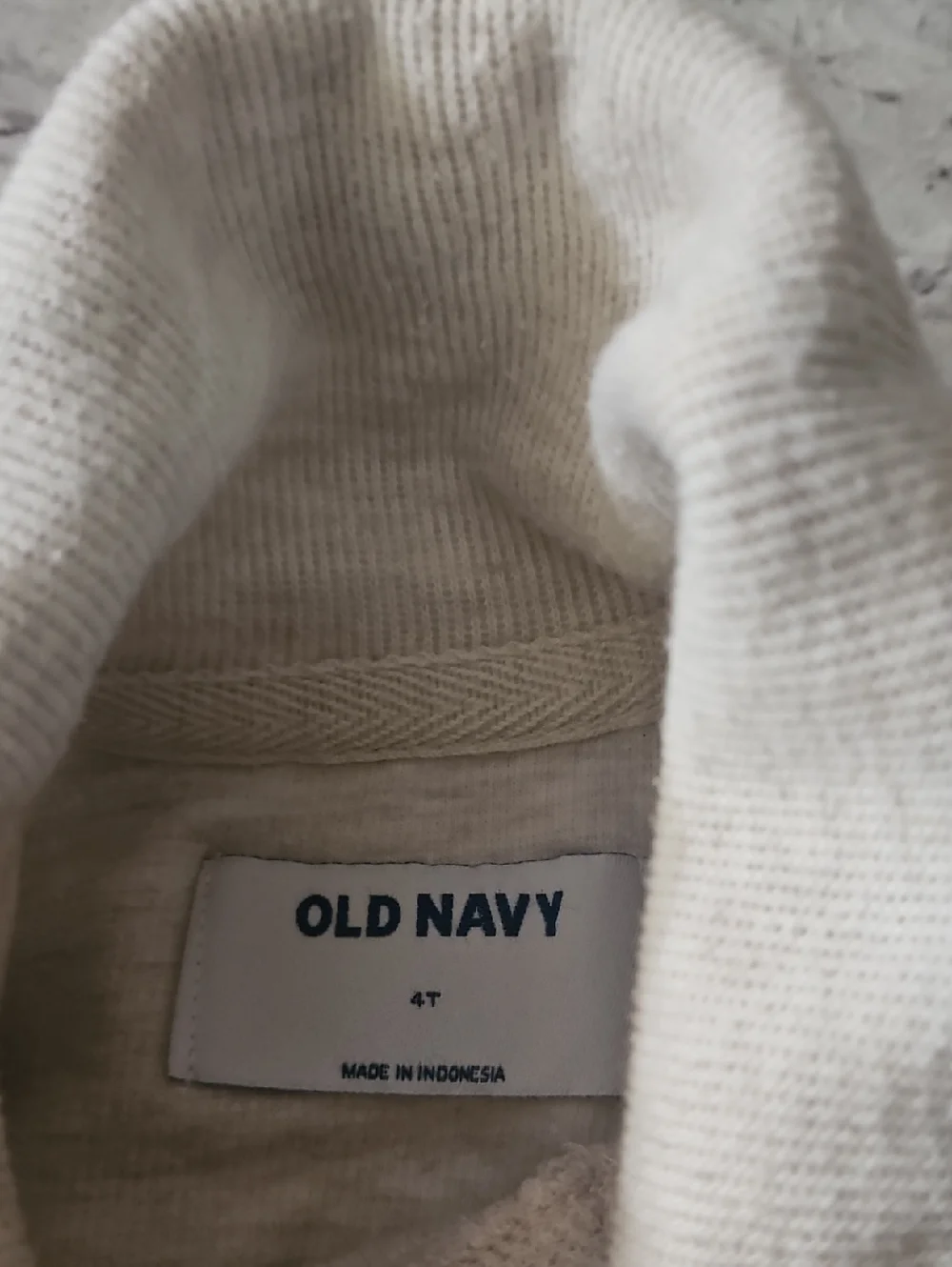 Old Navy Boys Cream Knit Shawl Collar Sweatshirt Size 4t